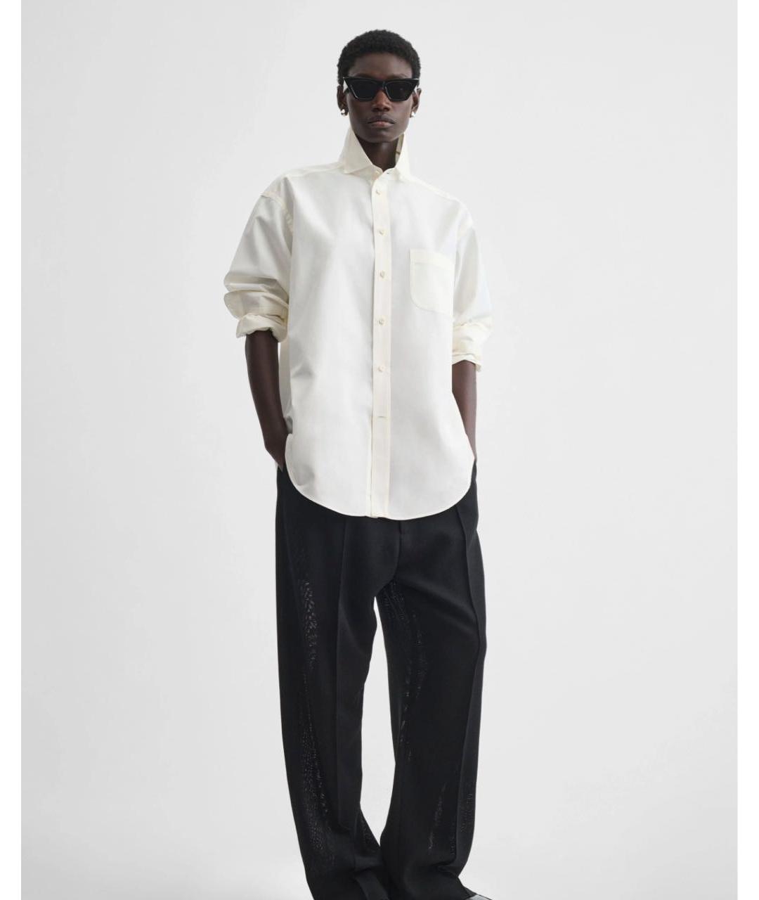 PHOEBE PHILO Бежевая хлопковая рубашка, фото 3