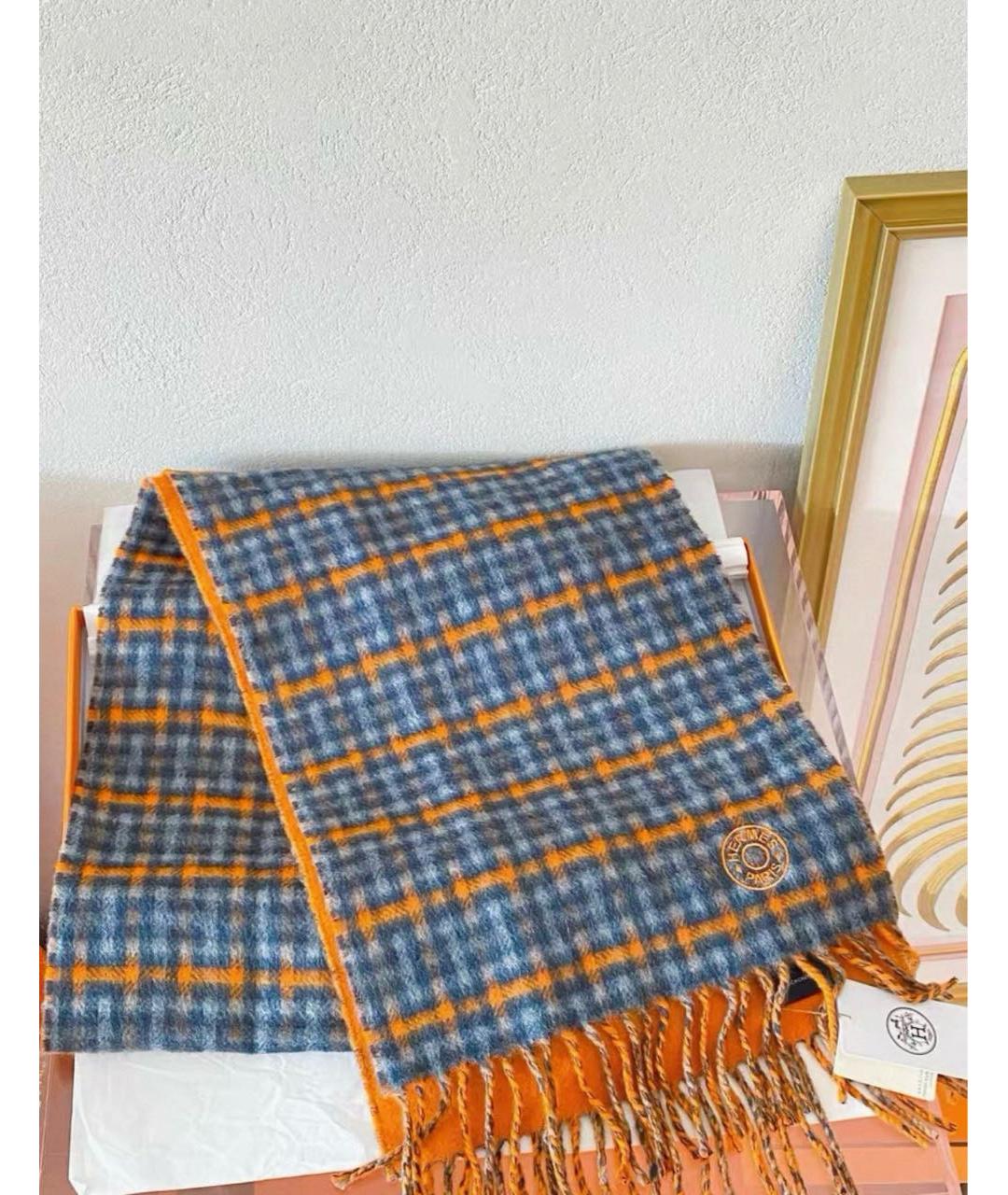 HERMES Мульти кашемировый шарф, фото 3