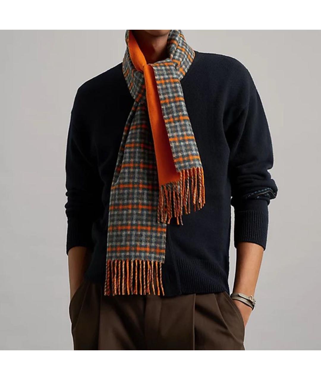 HERMES Мульти кашемировый шарф, фото 2