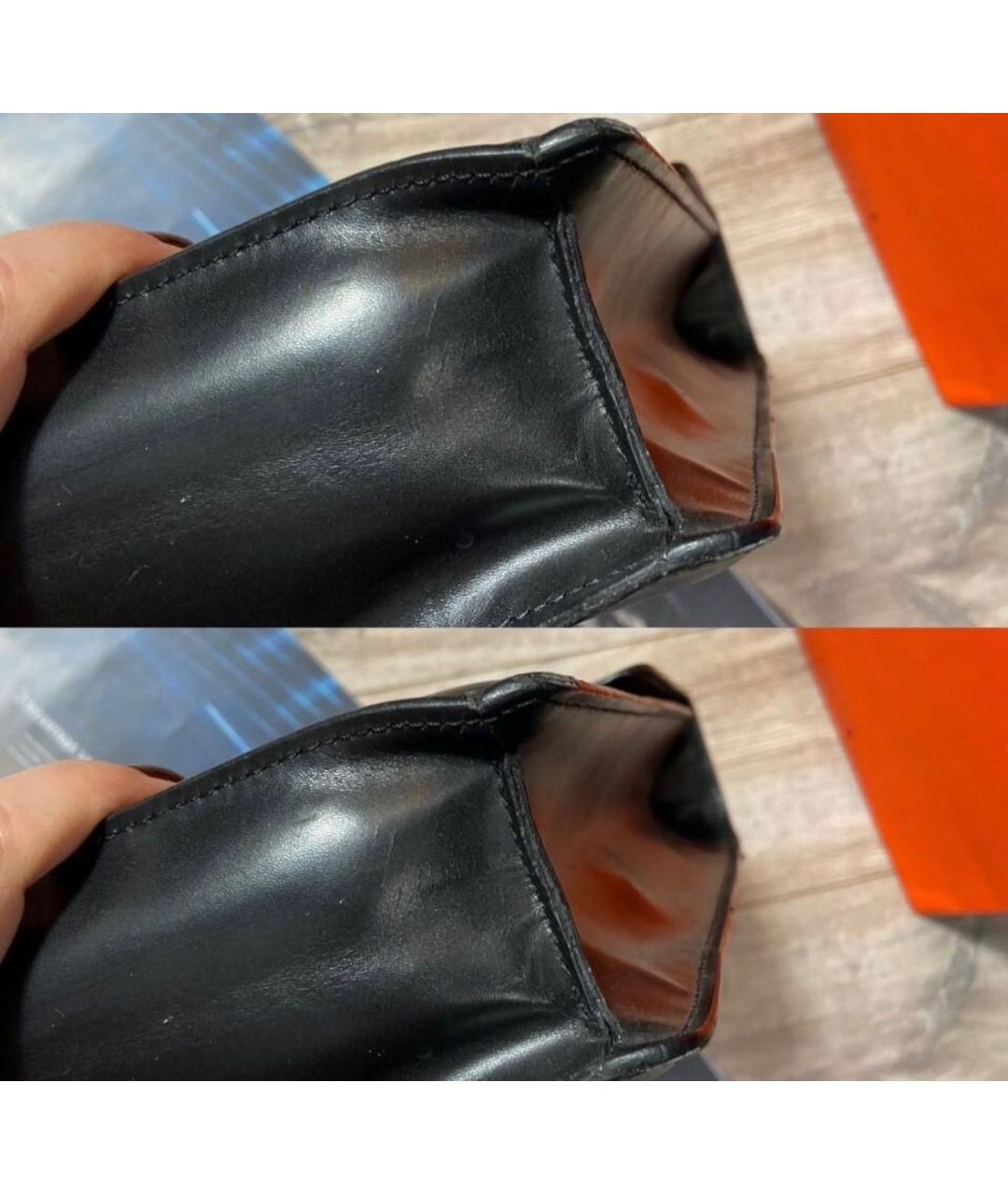 VERSACE Черный кожаный портфель, фото 5