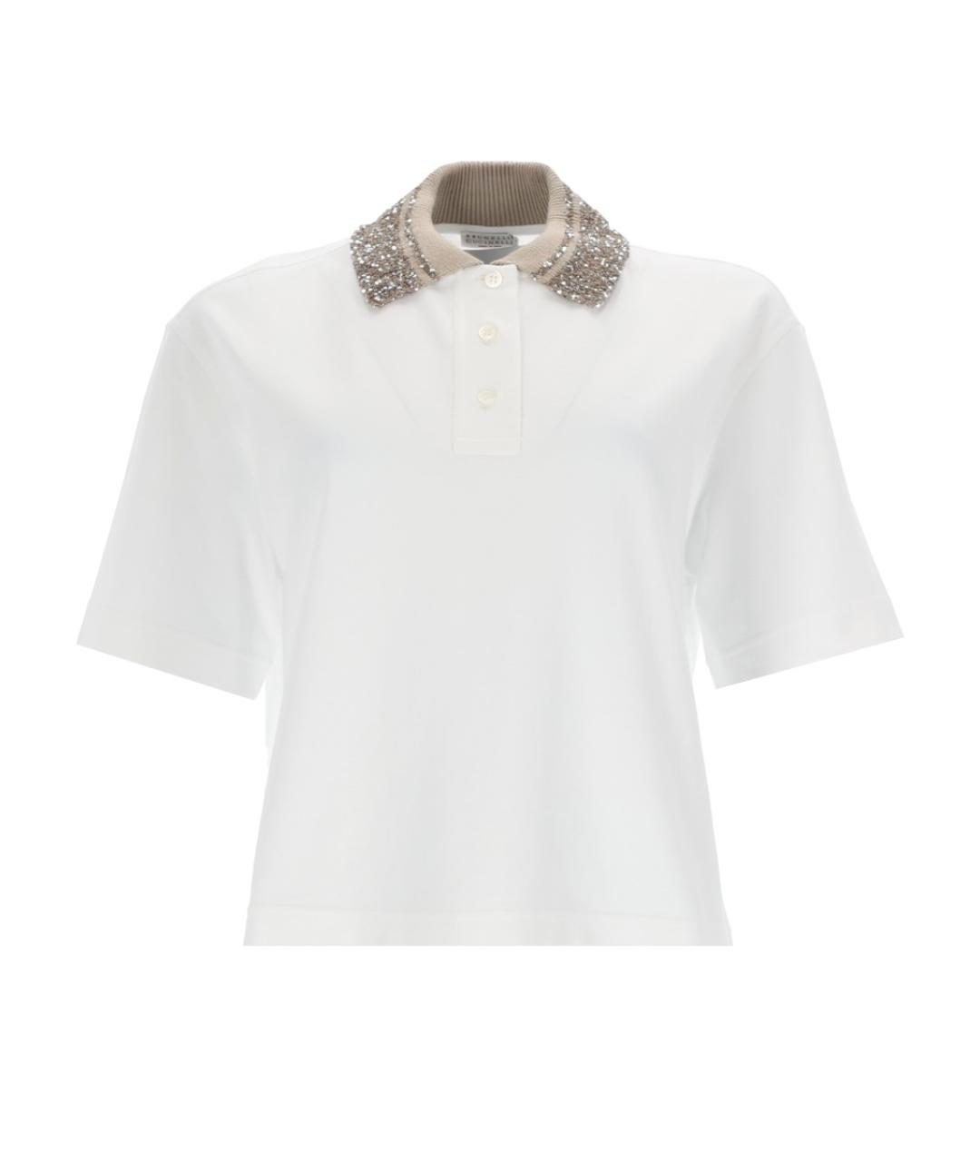 BRUNELLO CUCINELLI Белая хлопковая футболка, фото 1