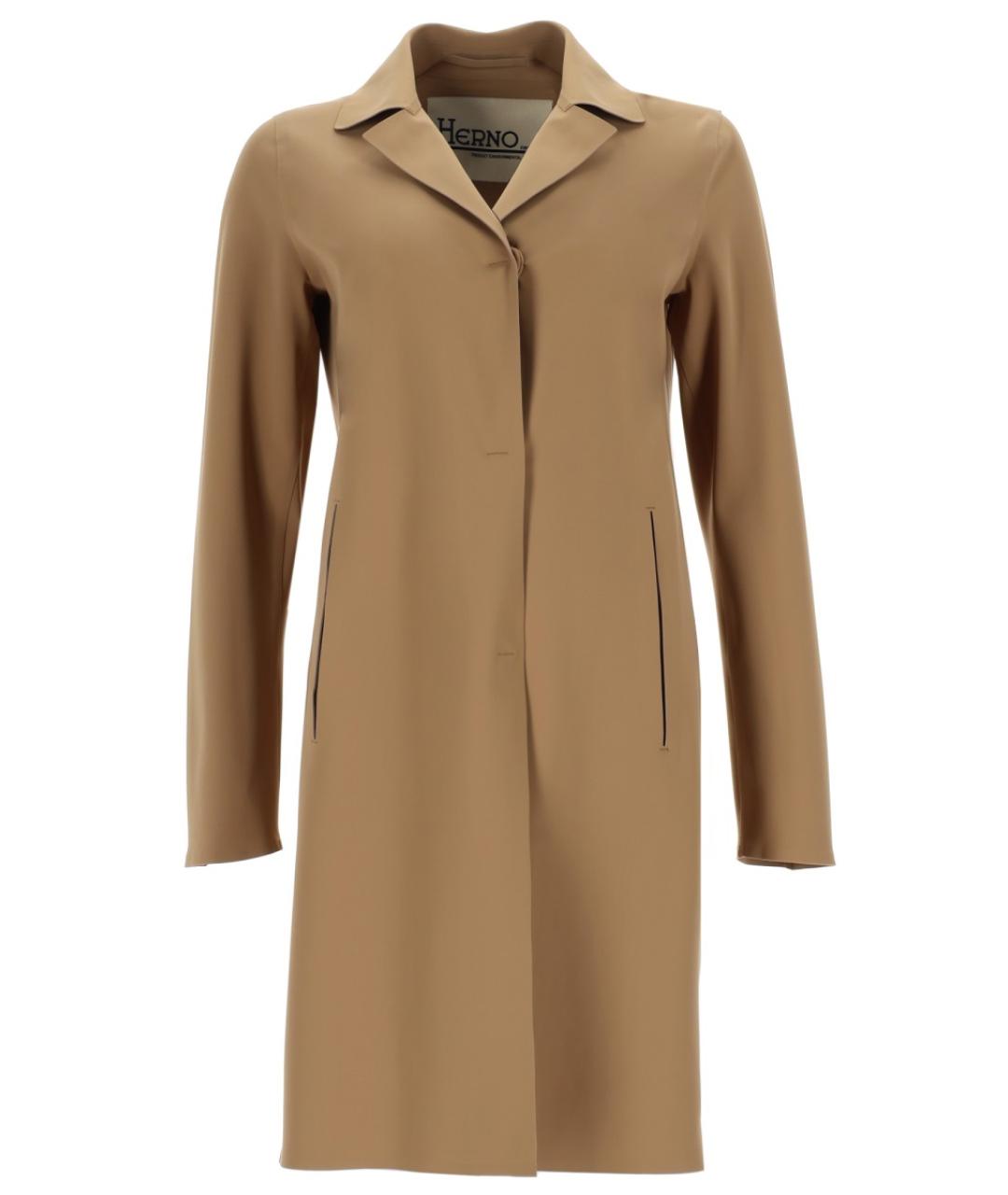 HERNO Бежевый полиамидовый тренч/плащ, фото 1