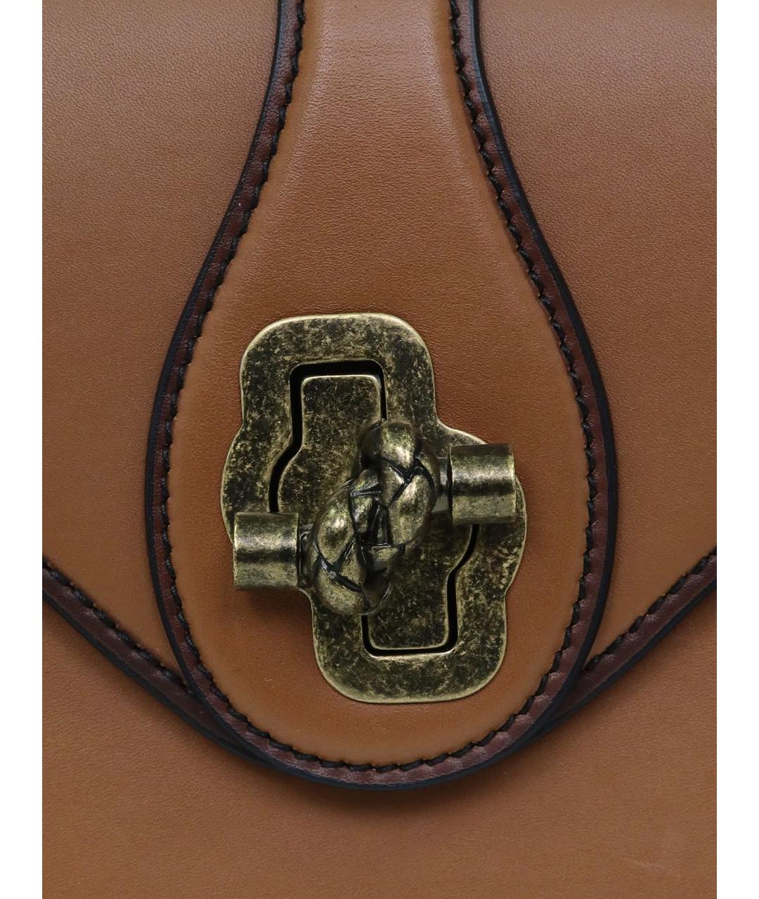 BOTTEGA VENETA Коричневая кожаная сумка через плечо, фото 7