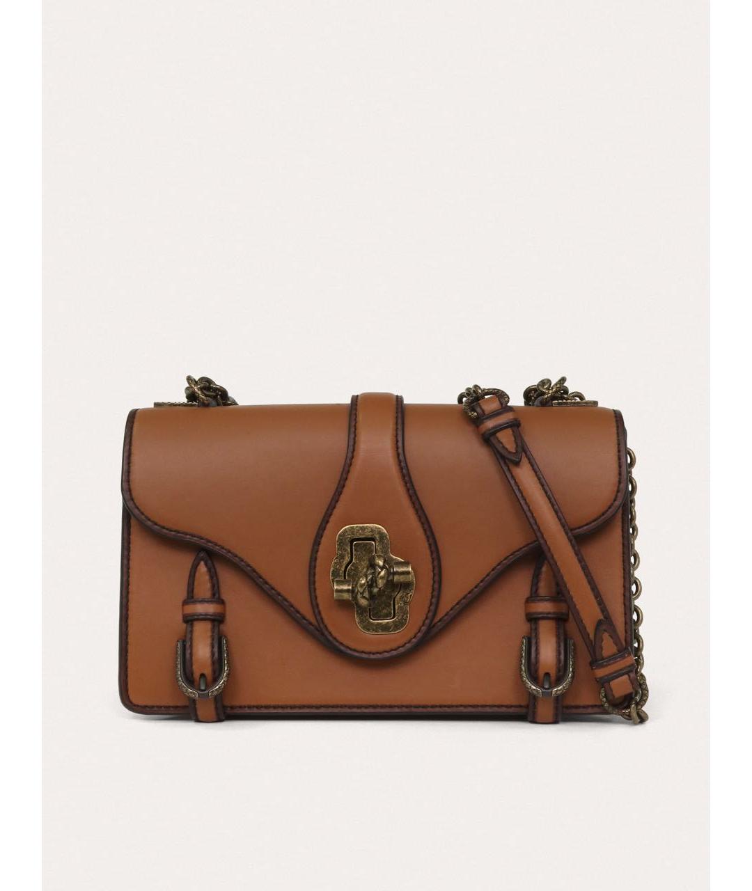 BOTTEGA VENETA Коричневая кожаная сумка через плечо, фото 9