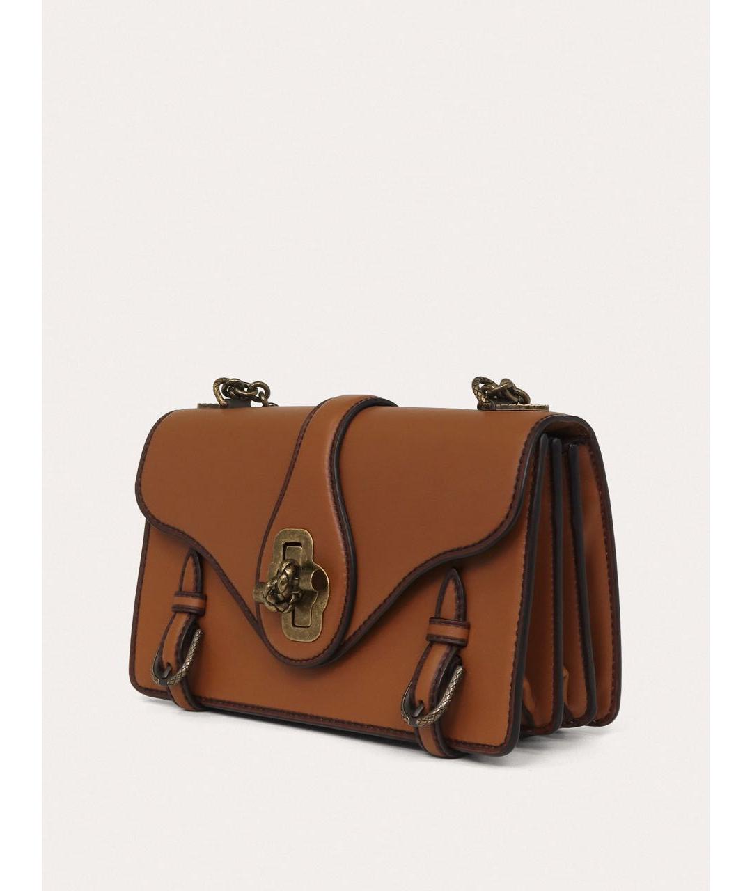 BOTTEGA VENETA Коричневая кожаная сумка через плечо, фото 2