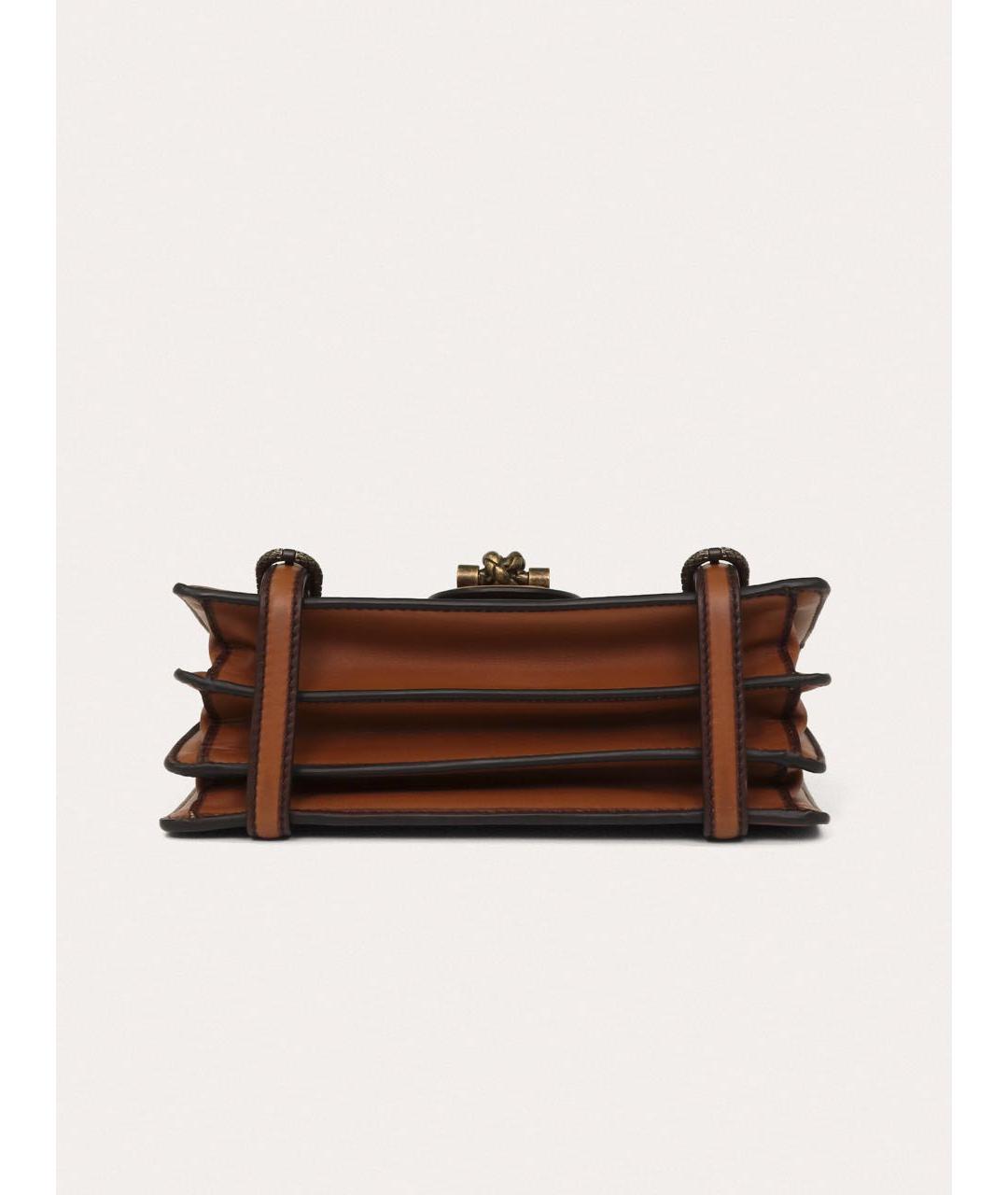 BOTTEGA VENETA Коричневая кожаная сумка через плечо, фото 5