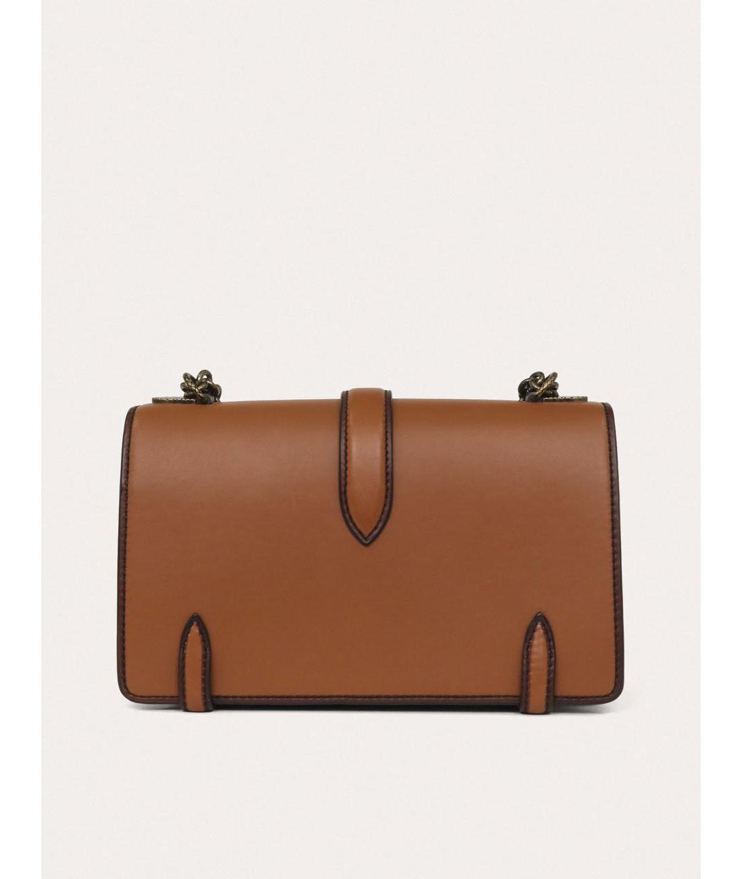 BOTTEGA VENETA Коричневая кожаная сумка через плечо, фото 3