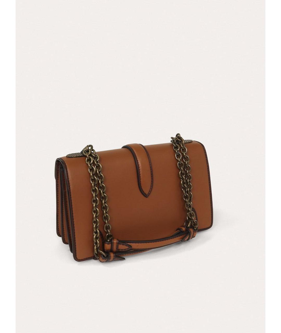 BOTTEGA VENETA Коричневая кожаная сумка через плечо, фото 6