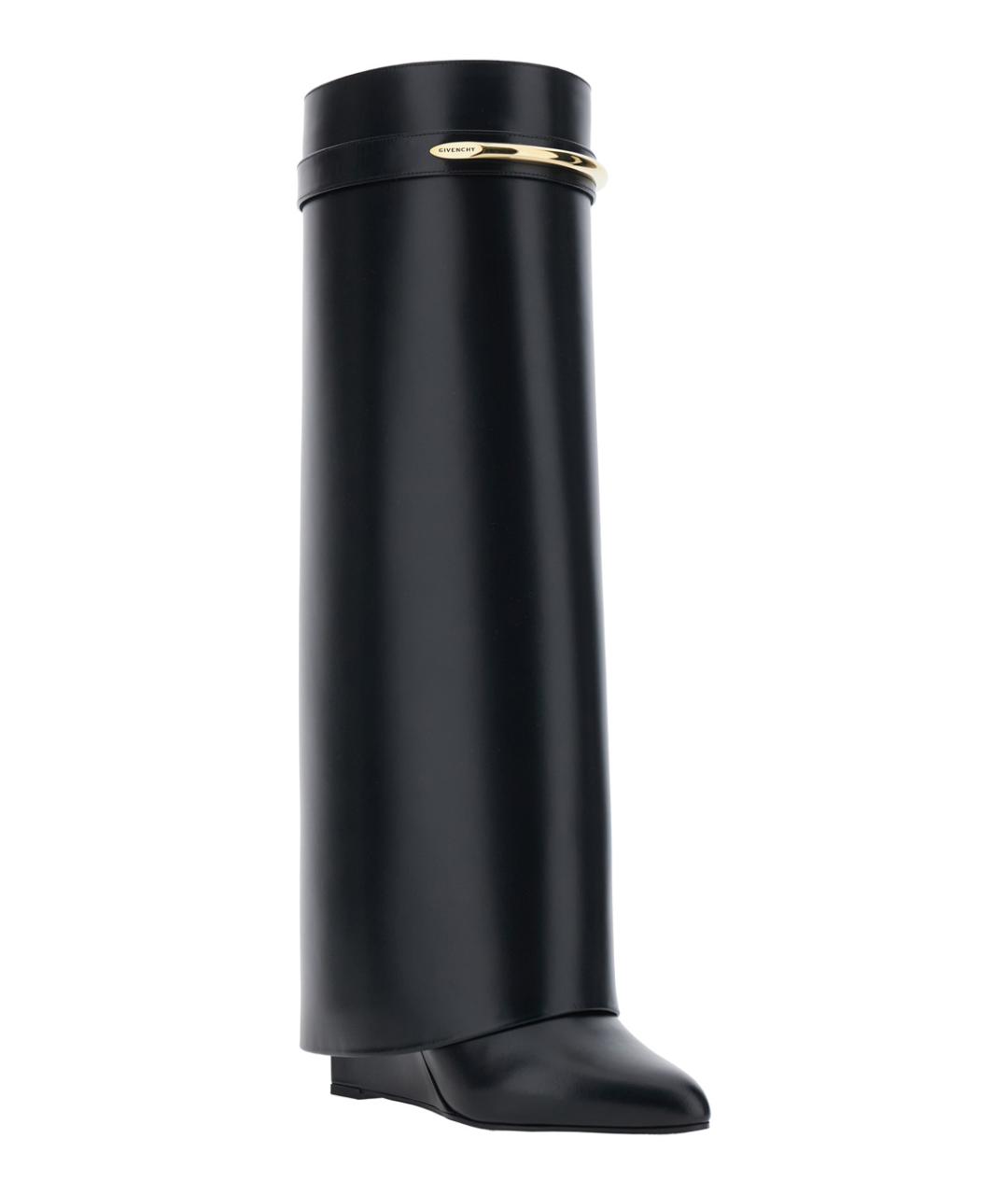 GIVENCHY Черные кожаные сапоги, фото 2