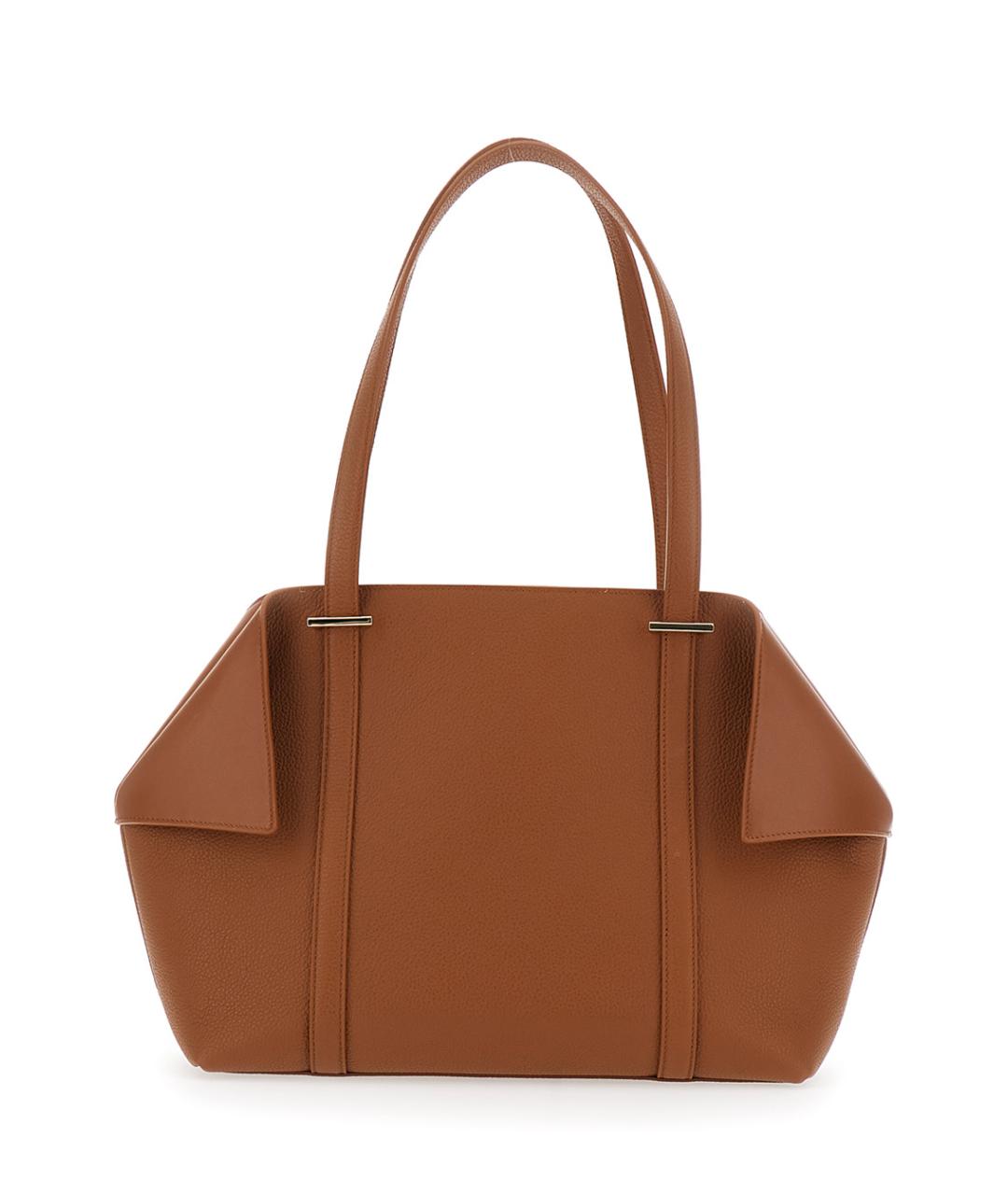 FERRAGAMO Коричневая кожаная сумка тоут, фото 2