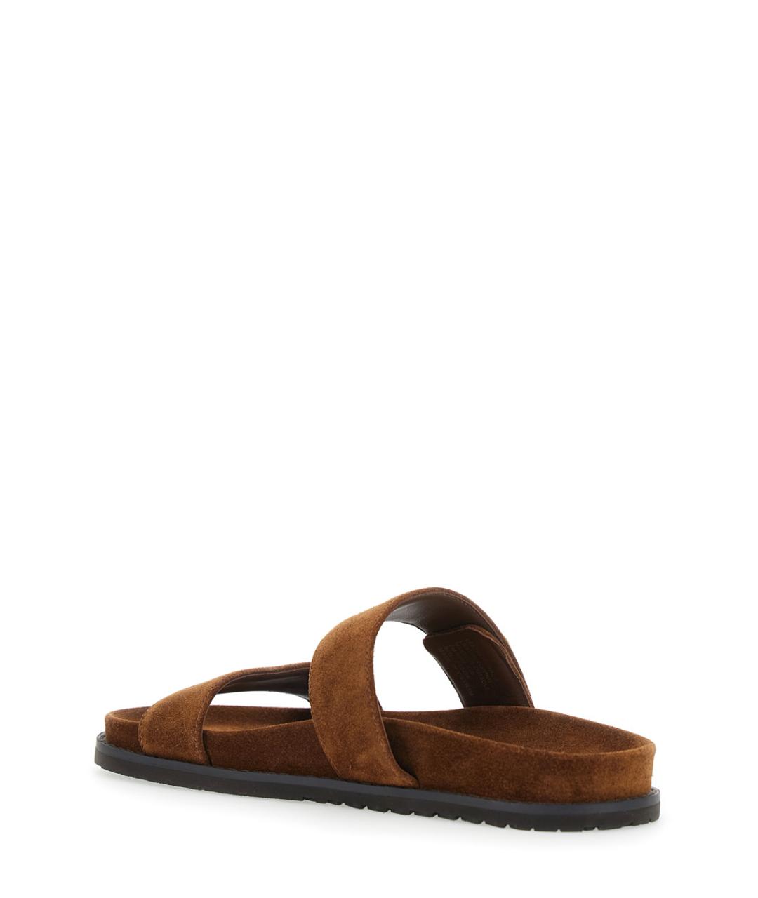 TORY BURCH Коричневые кожаные сандалии, фото 3