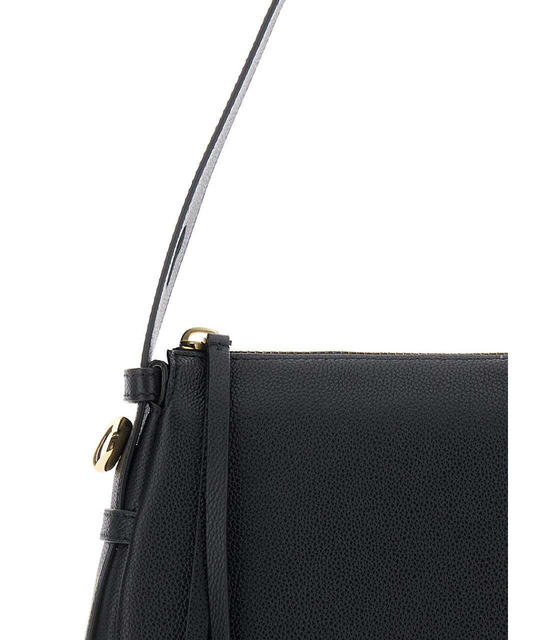 TORY BURCH Черная кожаная сумка через плечо, фото 3