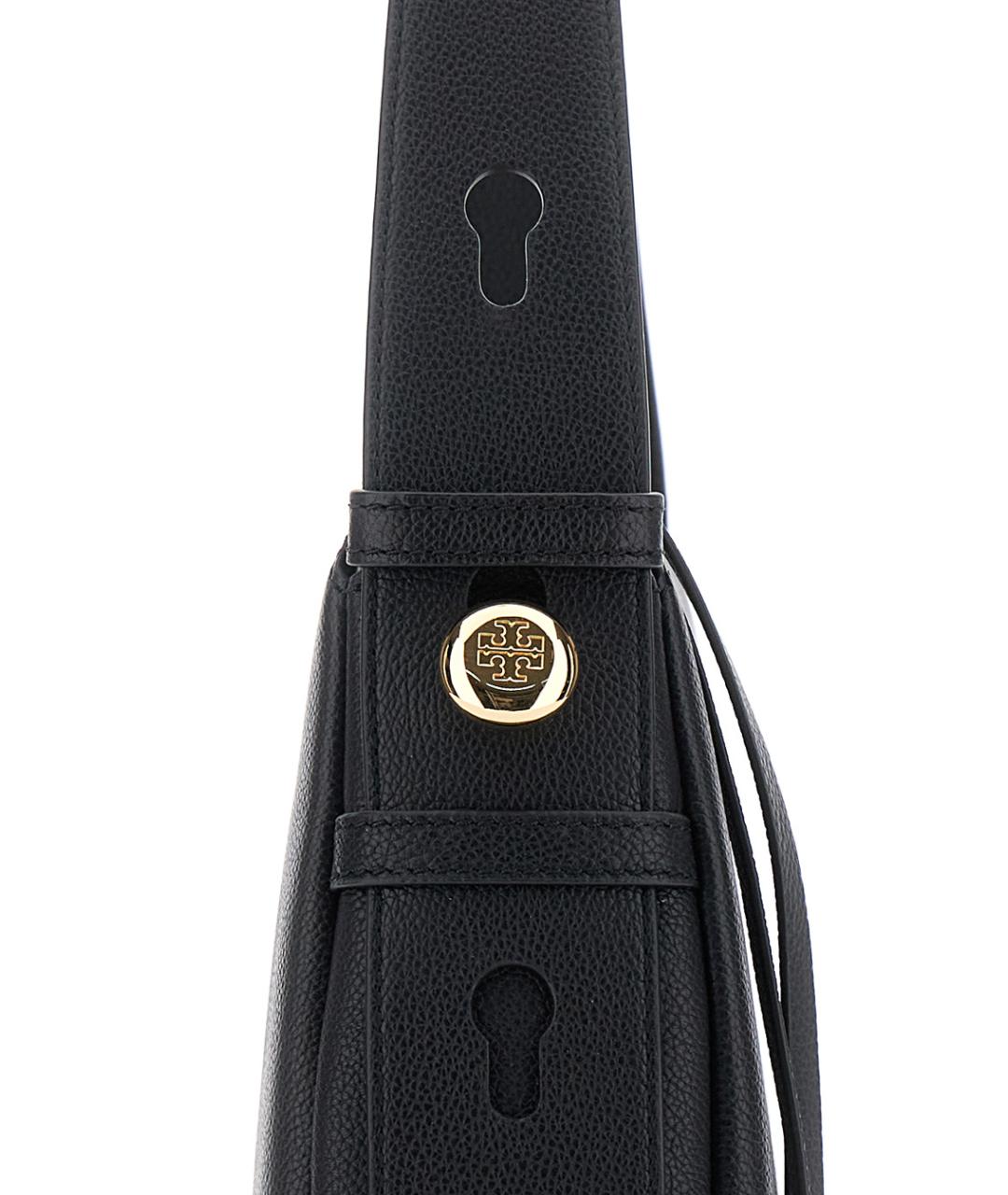 TORY BURCH Черная кожаная сумка через плечо, фото 4