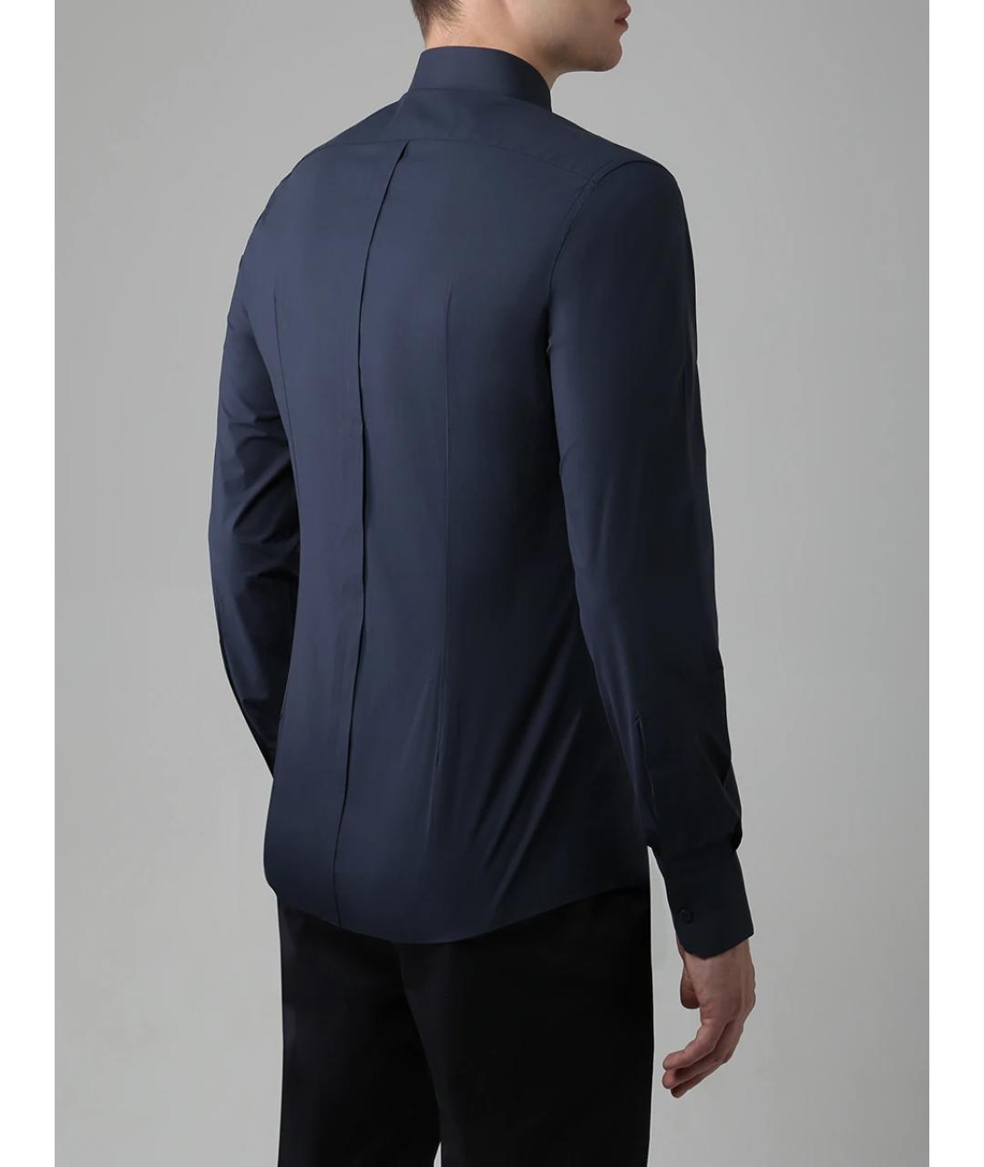 DOLCE&GABBANA Синяя хлопковая кэжуал рубашка, фото 3