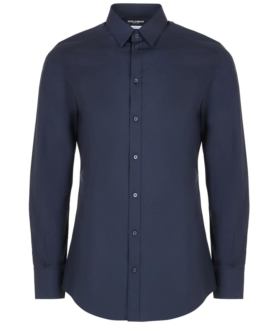 DOLCE&GABBANA Синяя хлопковая кэжуал рубашка, фото 1