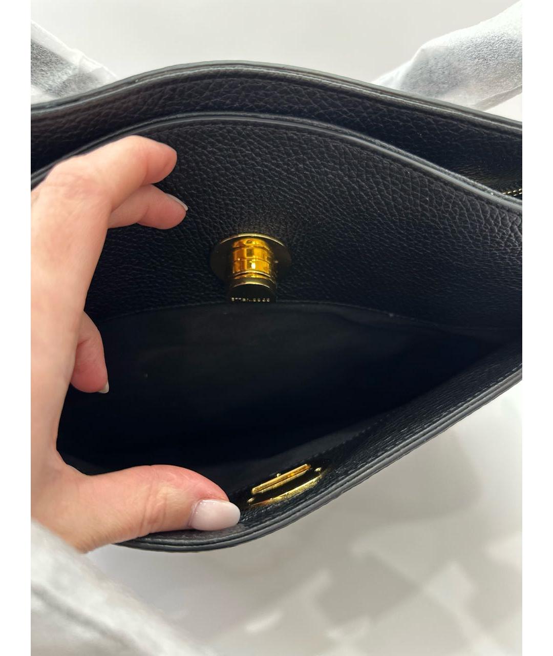 COCCINELLE Черная кожаная сумка тоут, фото 6
