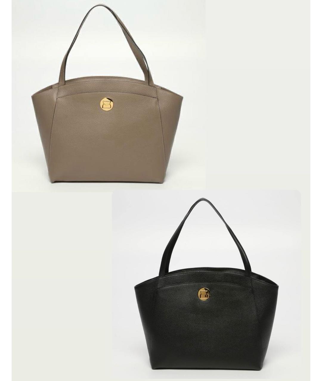 COCCINELLE Черная кожаная сумка тоут, фото 7