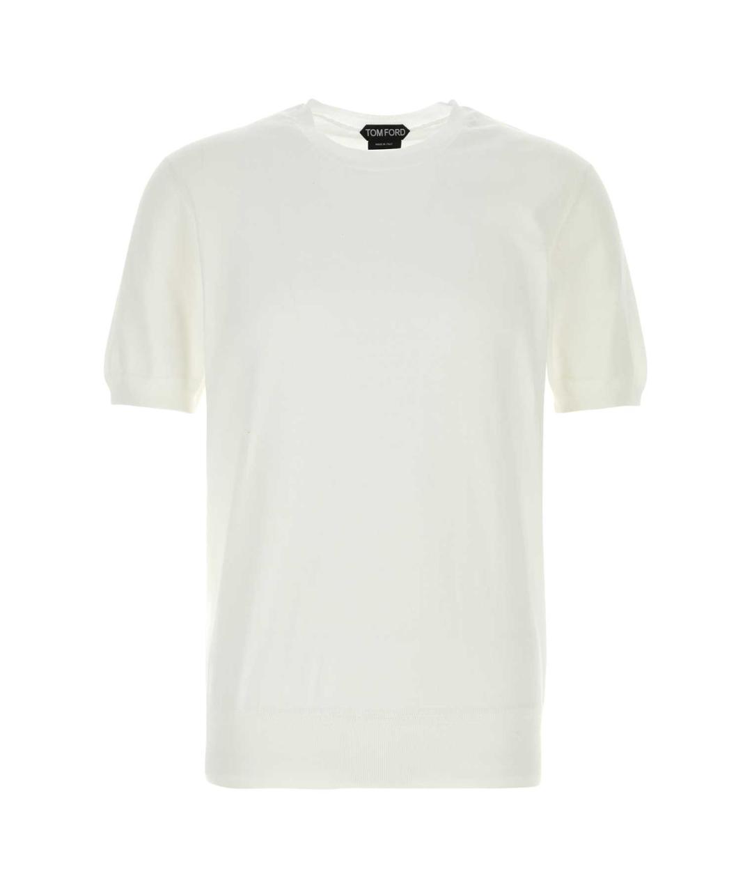 TOM FORD Белая хлопковая футболка, фото 1