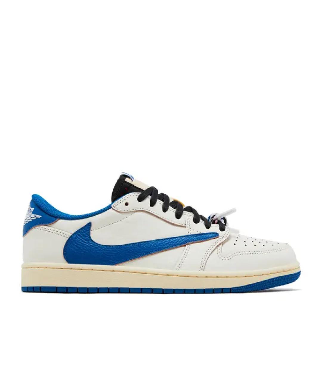 JORDAN Белые кожаные низкие кроссовки / кеды, фото 6