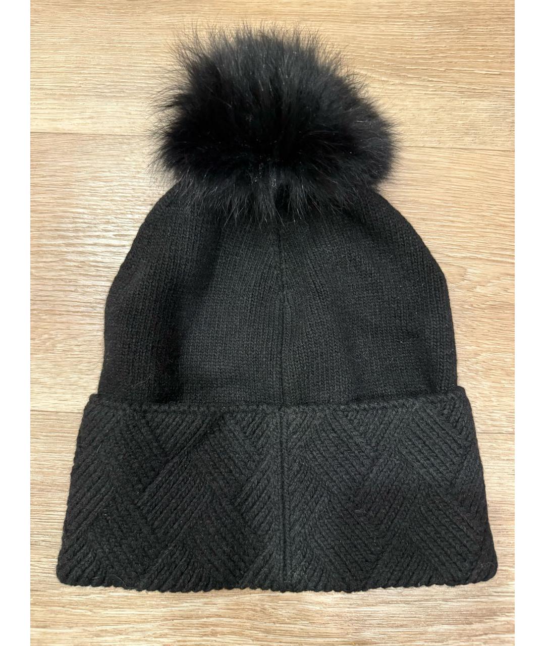 PRADA Черная шерстяная шапка, фото 2