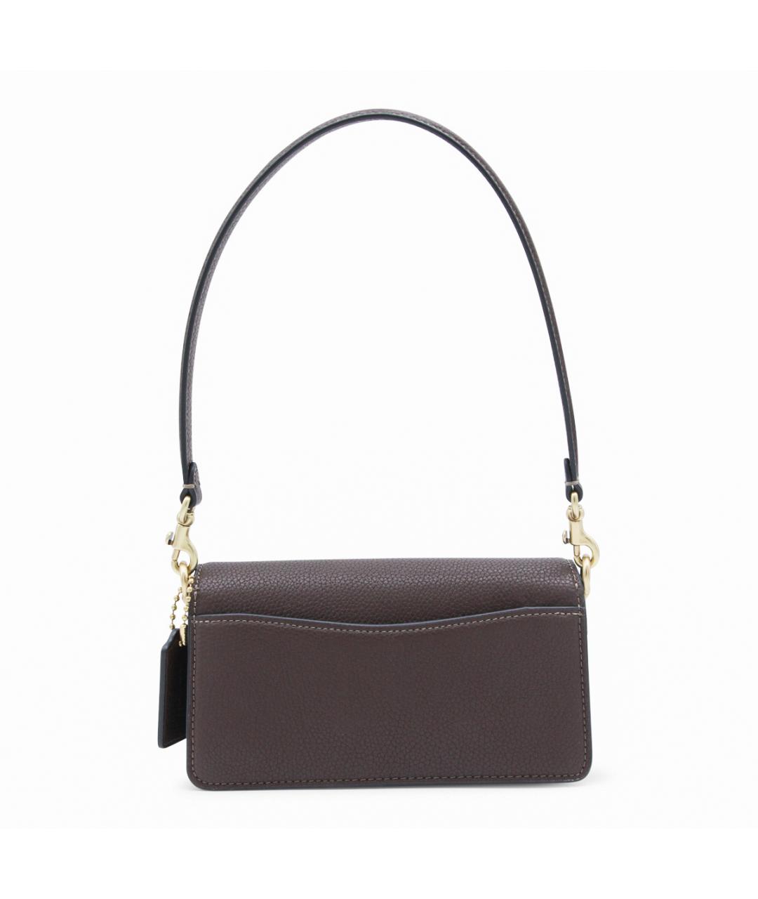 COACH Коричневая кожаная сумка через плечо, фото 3