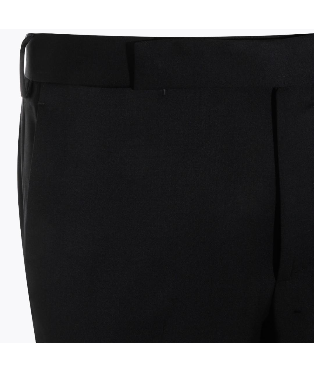 LARDINI Черные шерстяные повседневные брюки, фото 3