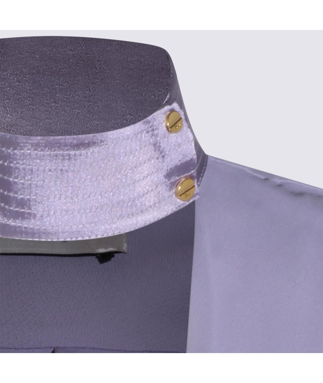 ELISABETTA FRANCHI Фиолетовая вискозная рубашка, фото 3