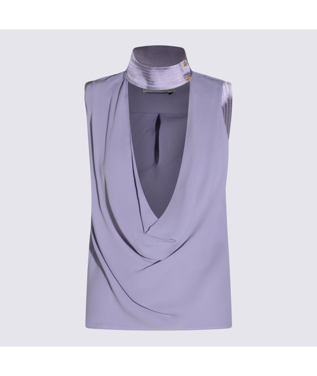 ELISABETTA FRANCHI Фиолетовая вискозная рубашка, фото 5