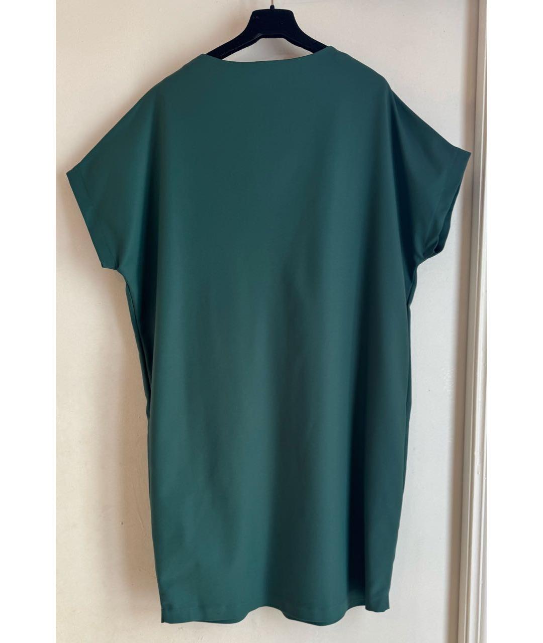 JO NO FUI Зеленые хлопко-эластановое коктейльное платье, фото 6