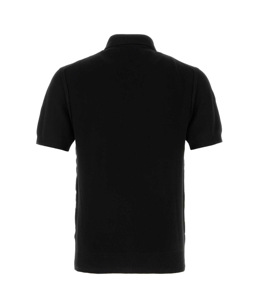 TOM FORD Черное хлопковое поло с коротким рукавом, фото 2