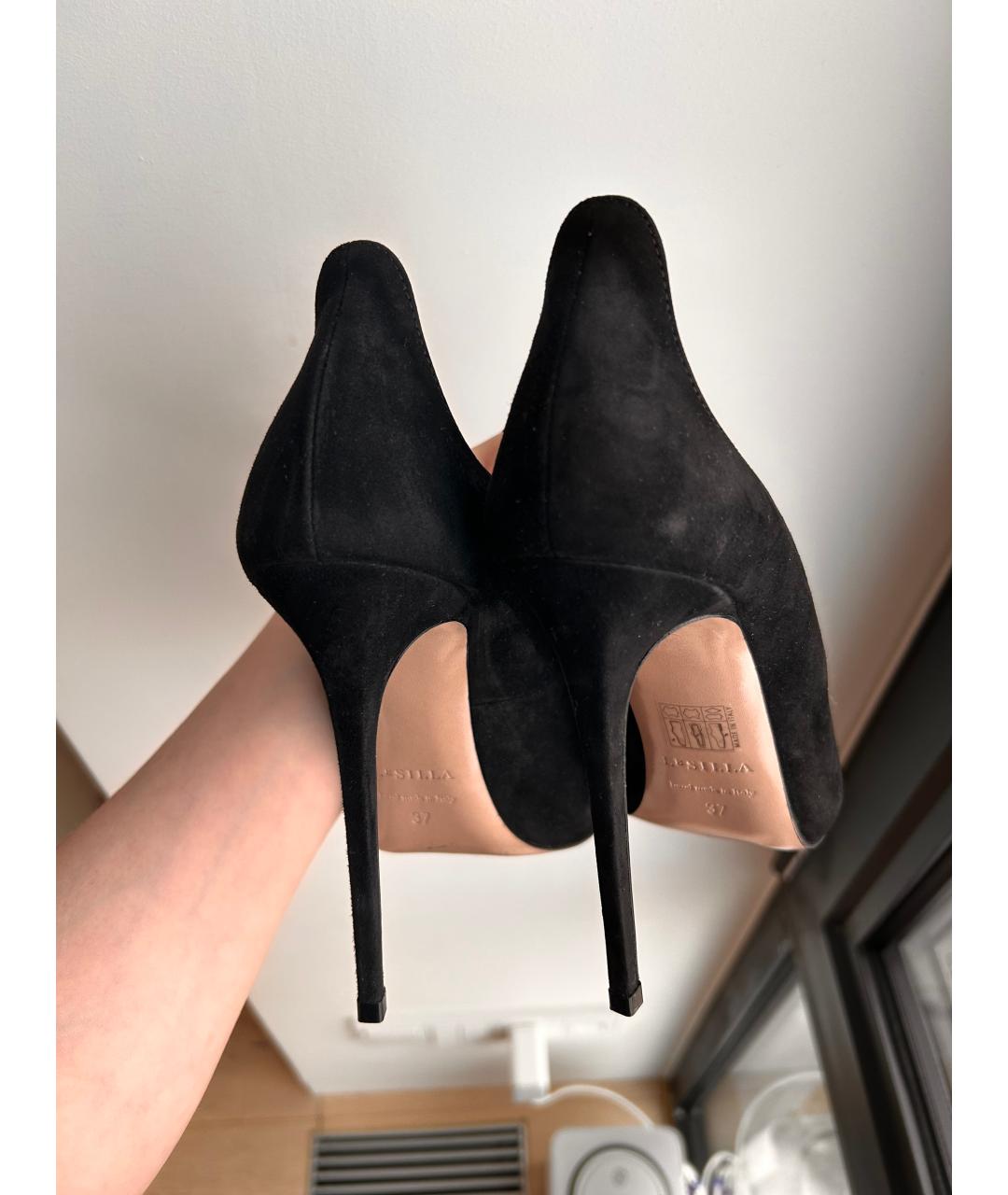LE SILLA Черные замшевые туфли, фото 3