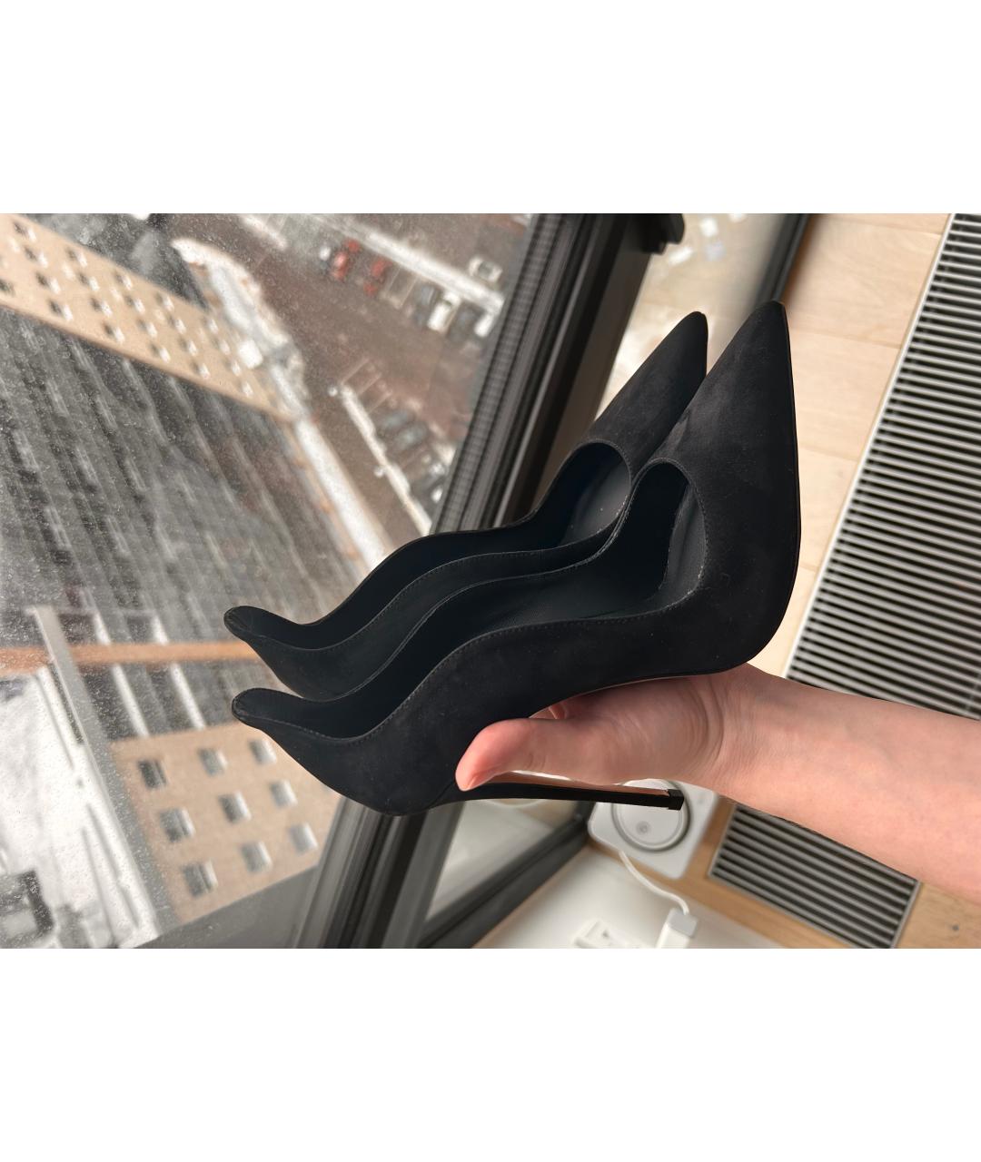 LE SILLA Черные замшевые туфли, фото 2