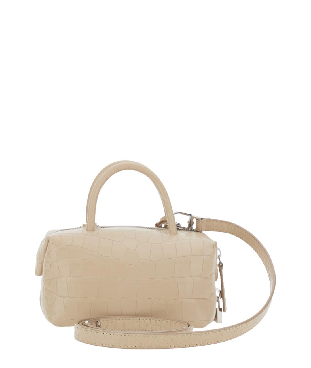 MAX MARA Бежевая кожаная сумка тоут, фото 2