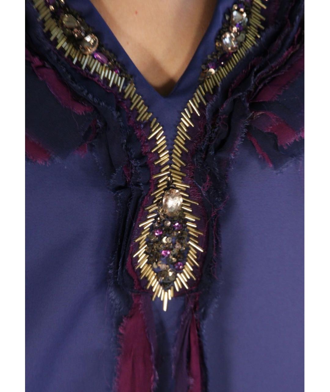 JO NO FUI Темно-синее хлопко-эластановое платье, фото 5