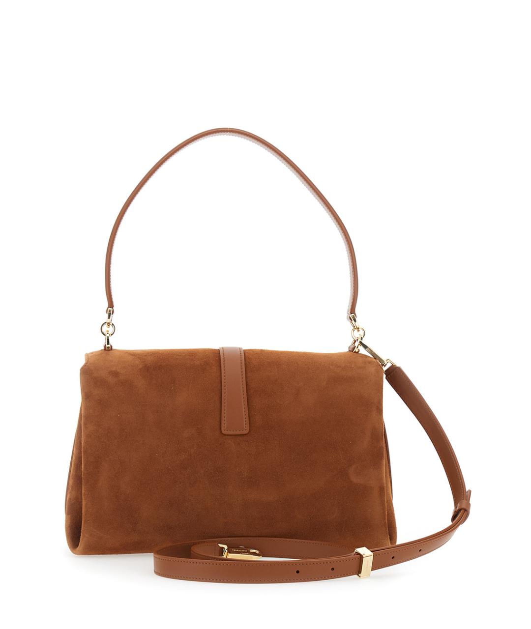 FERRAGAMO Коричневая замшевая сумка через плечо, фото 2
