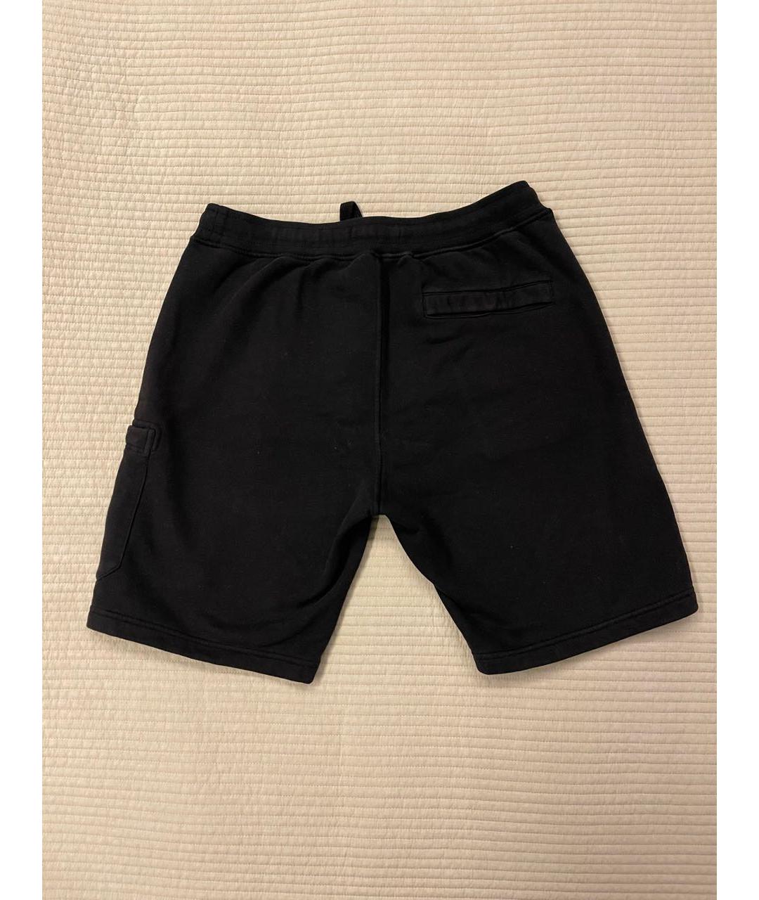 STONE ISLAND Черные хлопковые шорты, фото 6