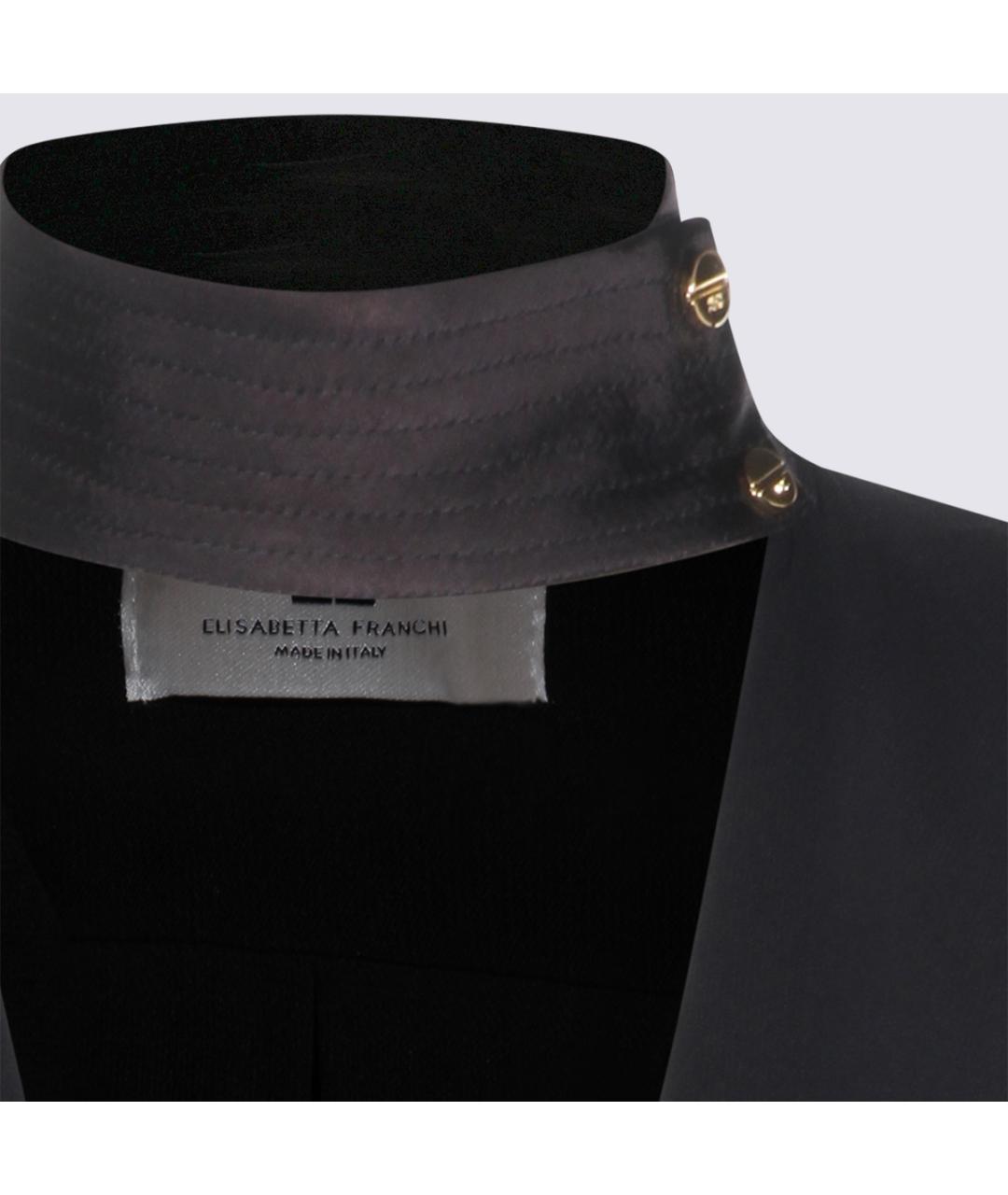 ELISABETTA FRANCHI Черная вискозная рубашка, фото 3