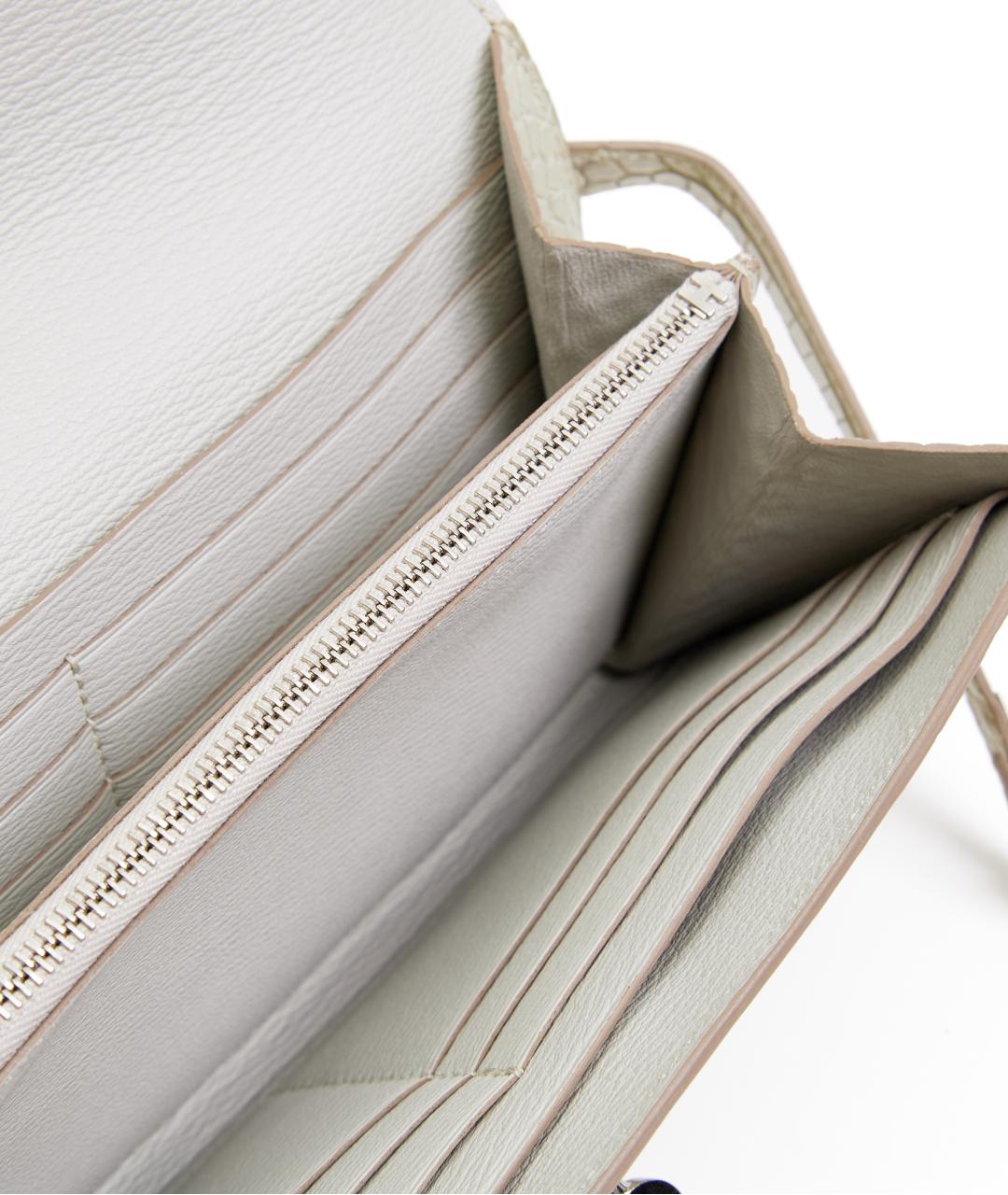 HERMES Бежевый кошелек из экзотической кожи, фото 6