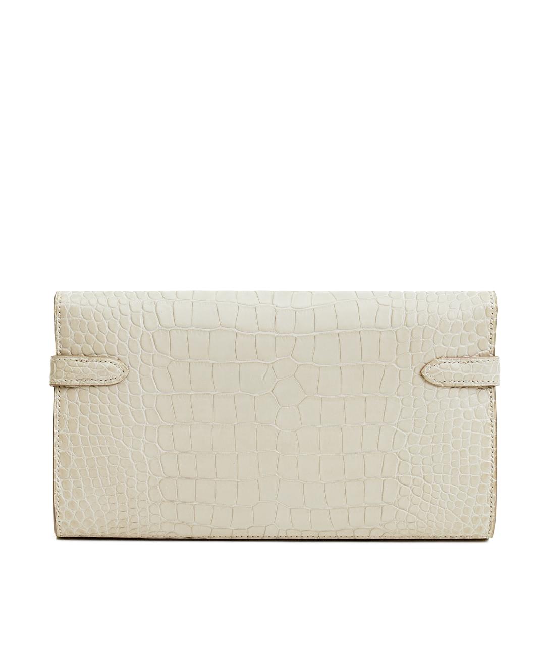 HERMES Бежевый кошелек из экзотической кожи, фото 3