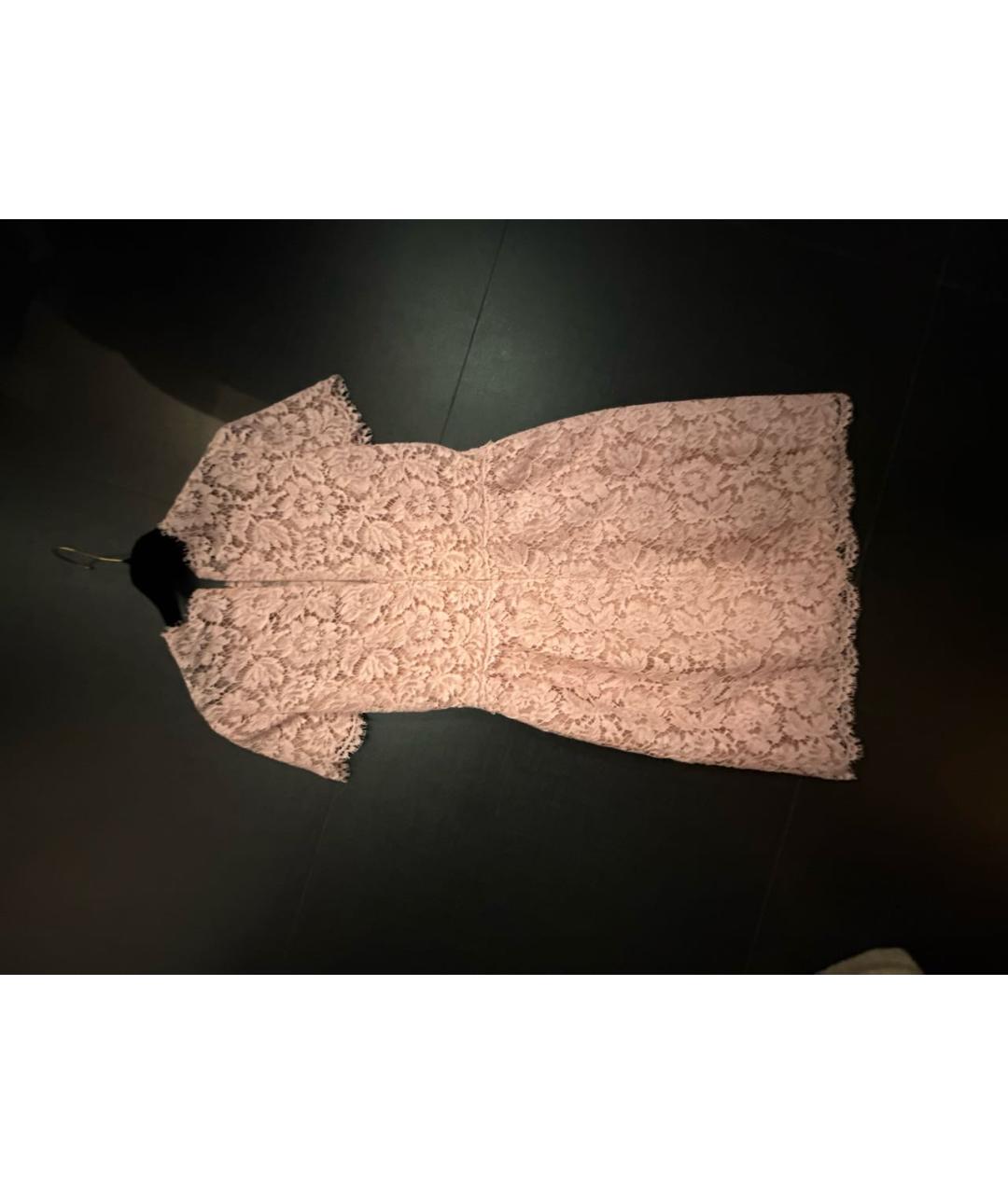 VALENTINO Розовое кружевное коктейльное платье, фото 2