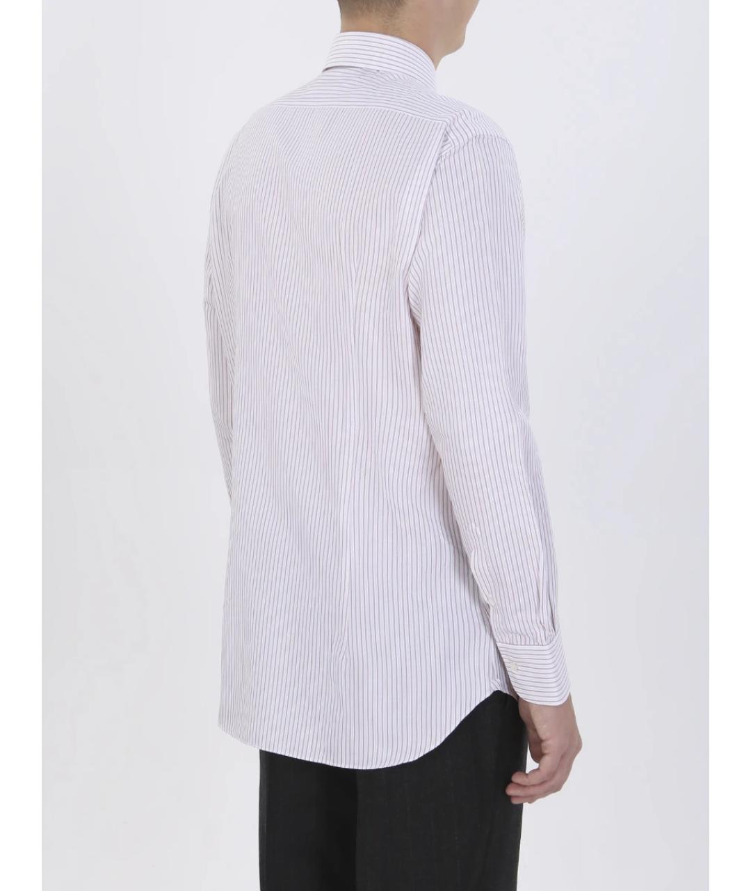 BRIONI Белая хлопковая кэжуал рубашка, фото 3