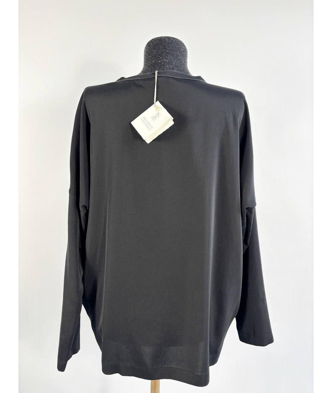 BRUNELLO CUCINELLI Черная шелковая рубашка, фото 2