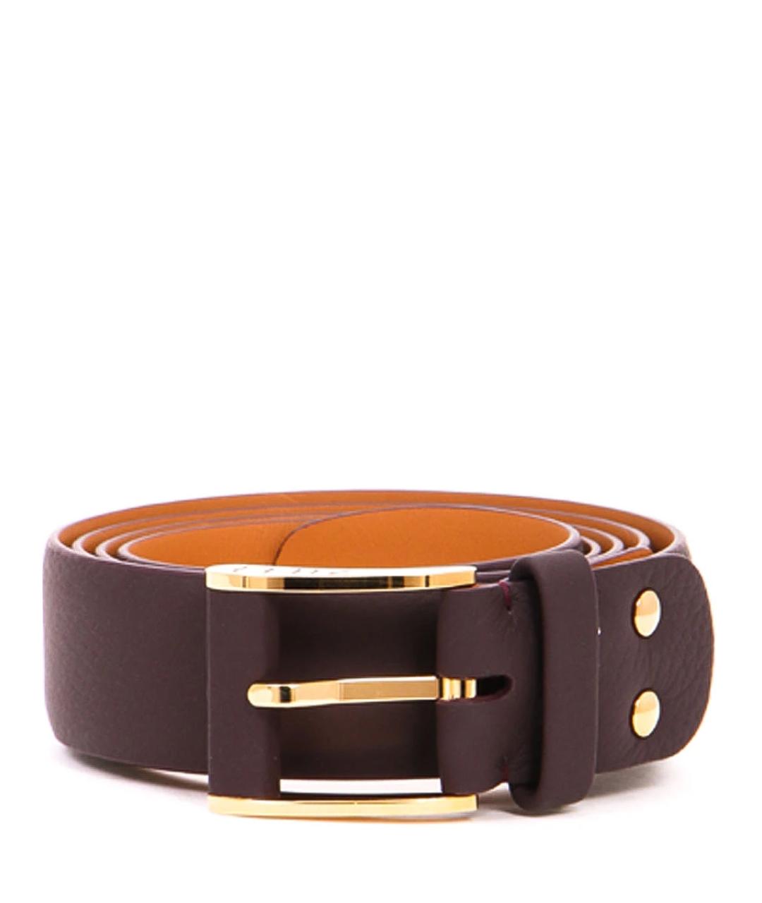 ZILLI Бордовый кожаный ремень, фото 1