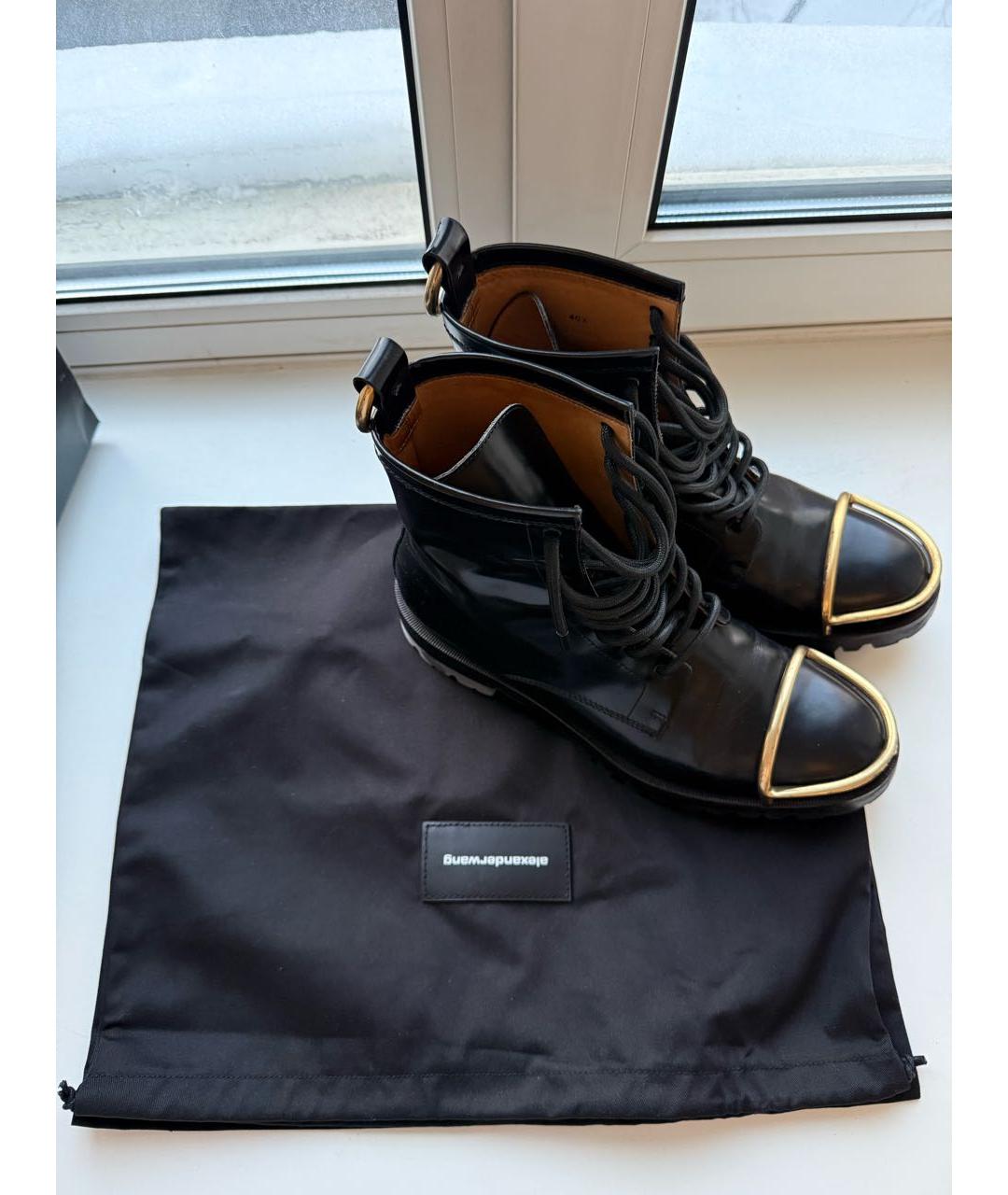 ALEXANDER WANG Черные кожаные ботинки, фото 5