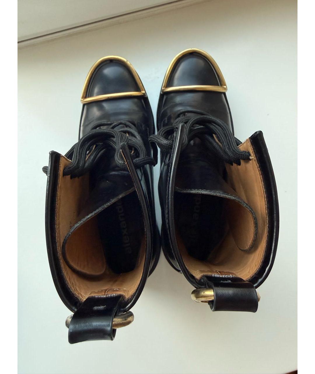 ALEXANDER WANG Черные кожаные ботинки, фото 3