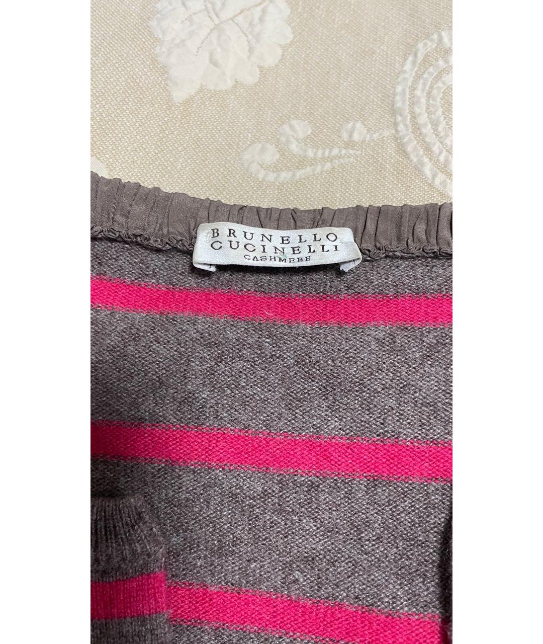 BRUNELLO CUCINELLI Фуксия кашемировый кардиган, фото 3