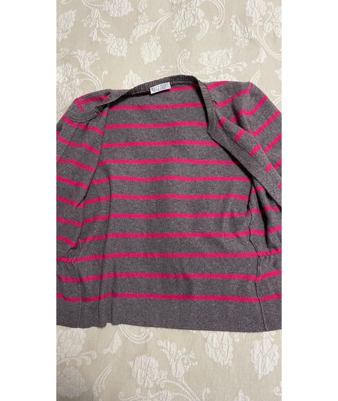 BRUNELLO CUCINELLI Фуксия кашемировый кардиган, фото 4