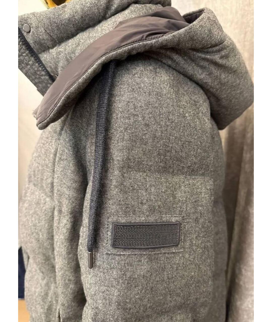 BRUNELLO CUCINELLI Антрацитовый кашемировый пуховик, фото 4