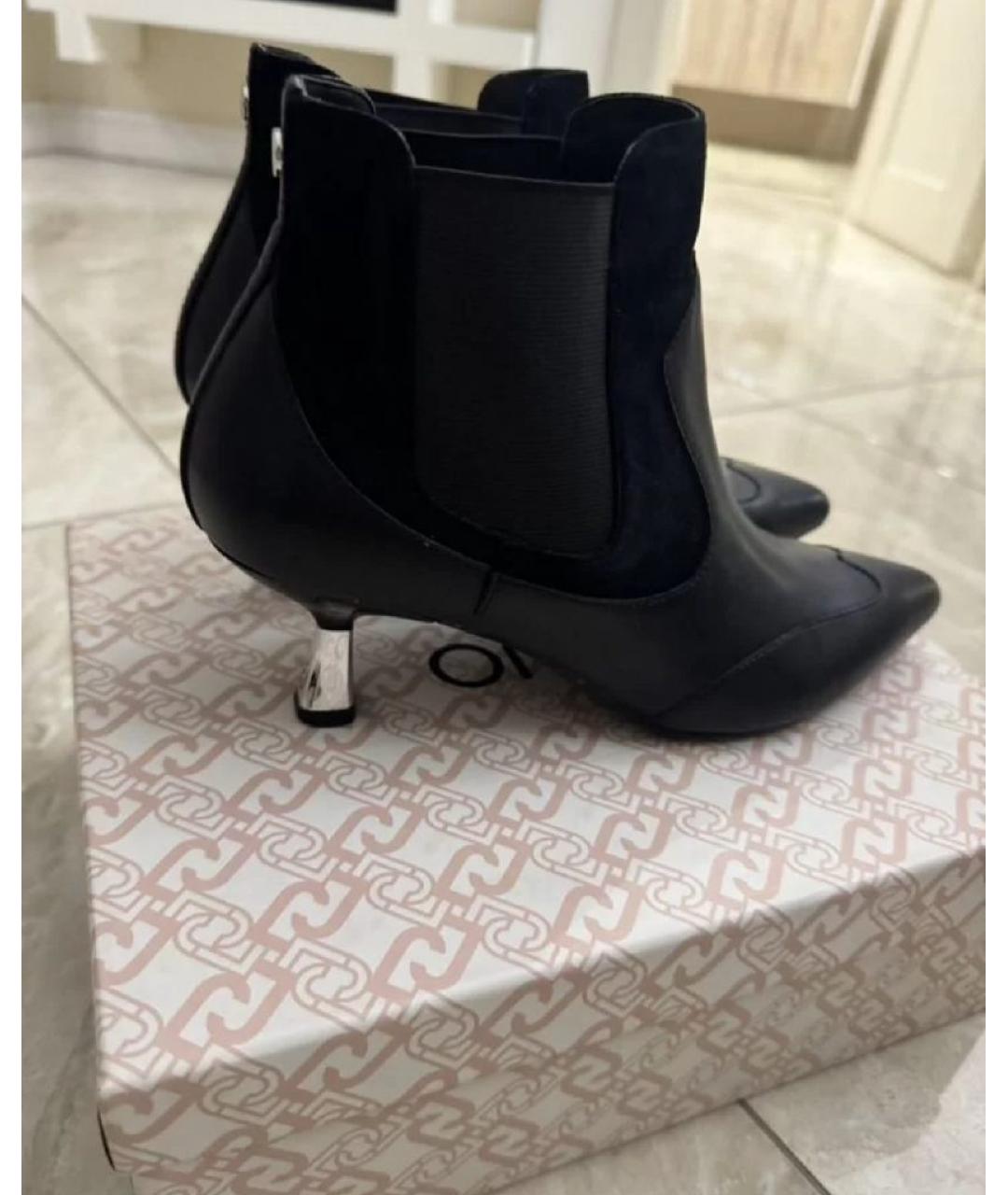 LIU JO Черные кожаные ботильоны, фото 4