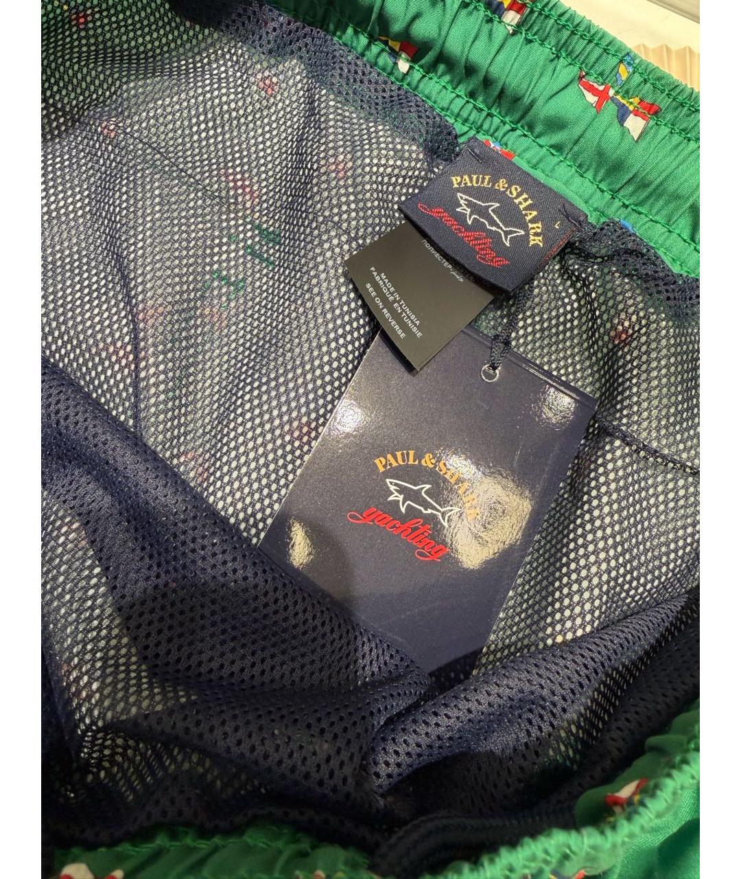 PAUL & SHARK Зеленые полиэстеровые шорты, фото 3